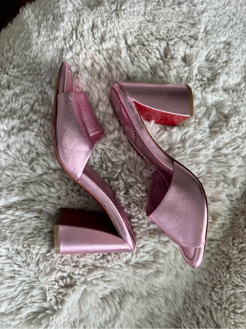 NWOT Christian Louboutin Jane Laminata slide  sandals - Picture 2 of 5